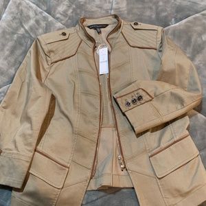 White House Black Market Military Crop Jacket